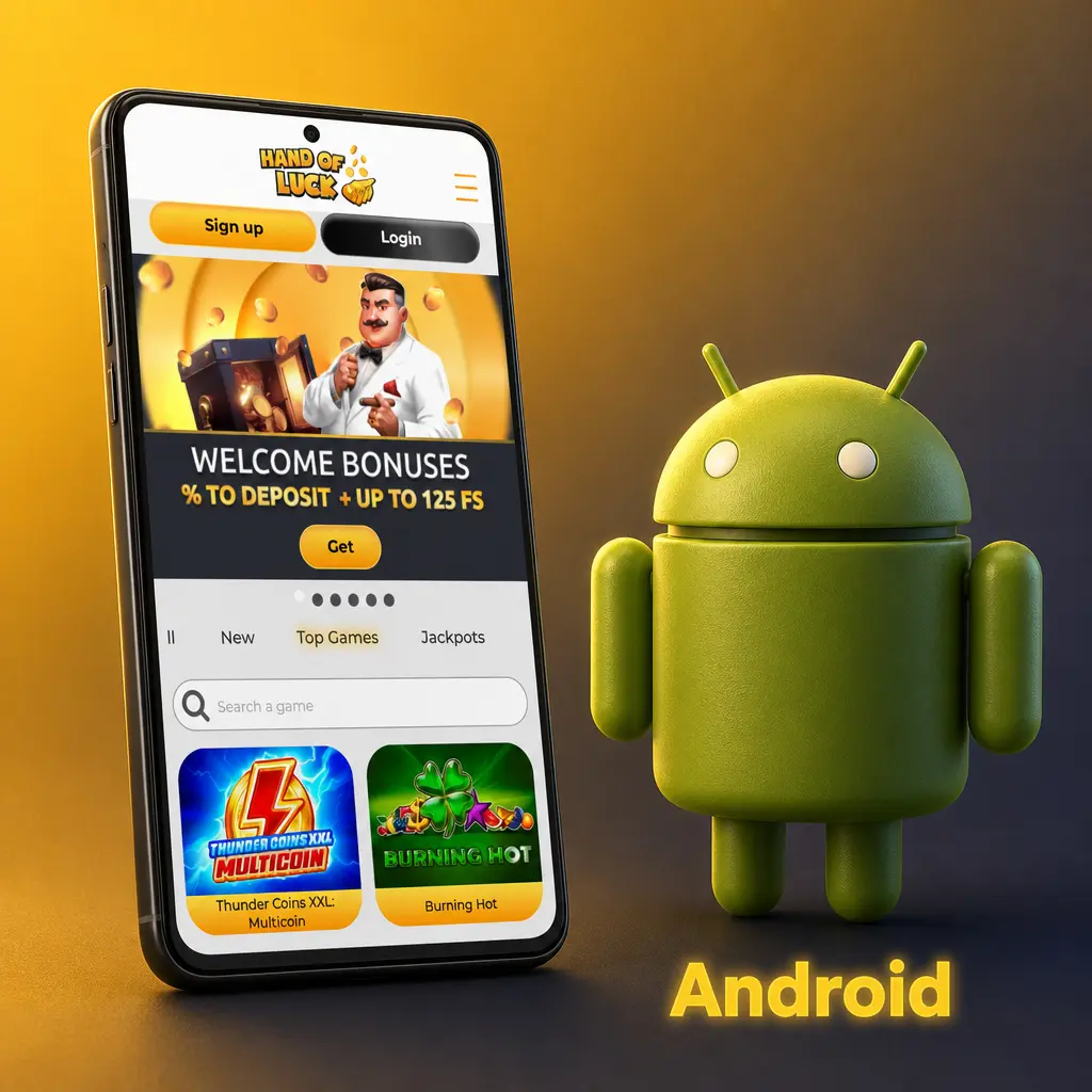 Steps to download and install the HandofLuck Android APK on devices running Android 8.0 or later