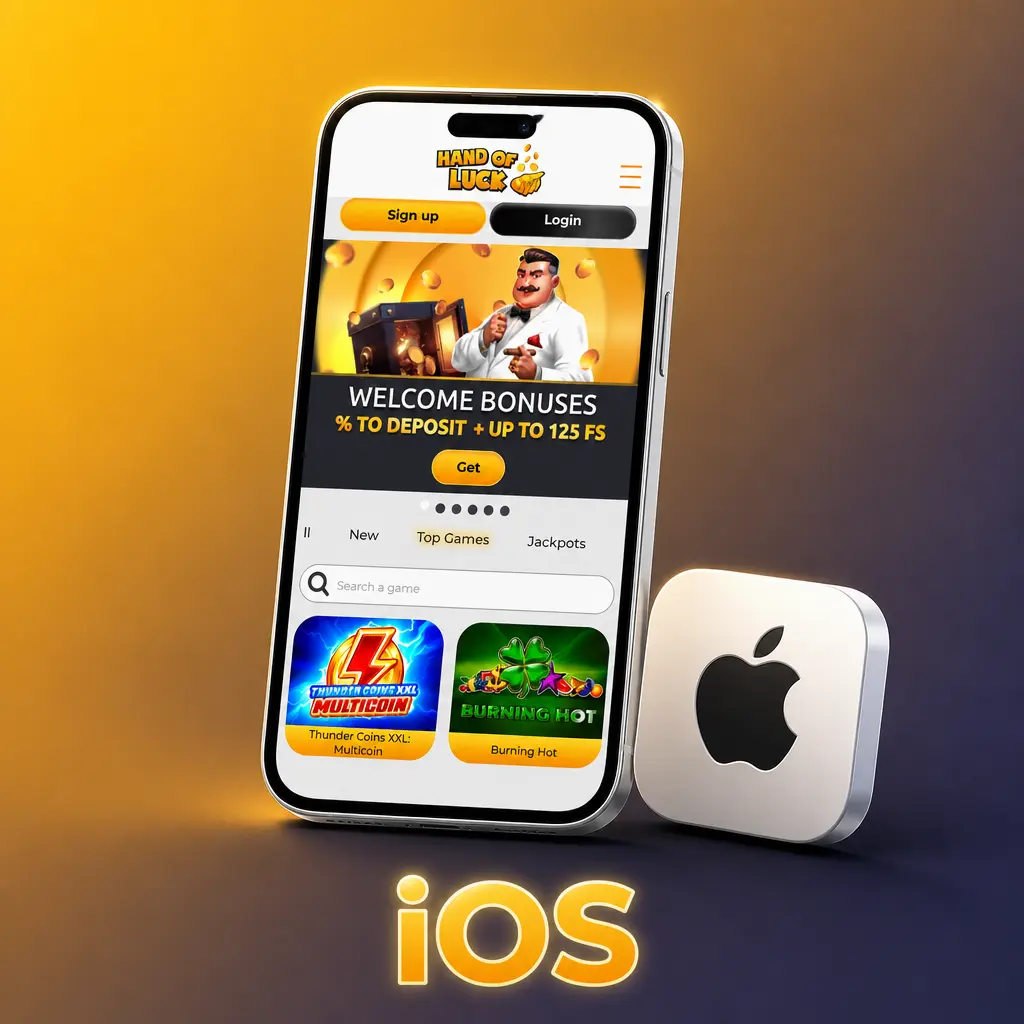 HandofLuck iOS access via Safari mobile website with Add to Home Screen shortcut for iPhone and iPad users